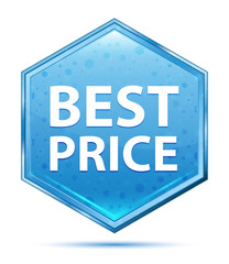 Best Price crystal blue hexagon button