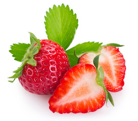 Fresh strawberry on white background
