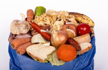 küchenabfall, essensreste, lebensmittel verschwendung, abfall, mülleimer, bio müll