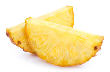 Fresh pineapple on white background