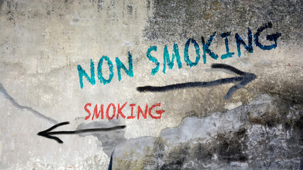 Wall Graffiti Smoking versus Non Smoking