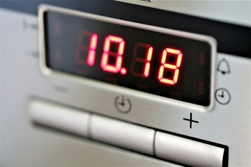 clock on black background