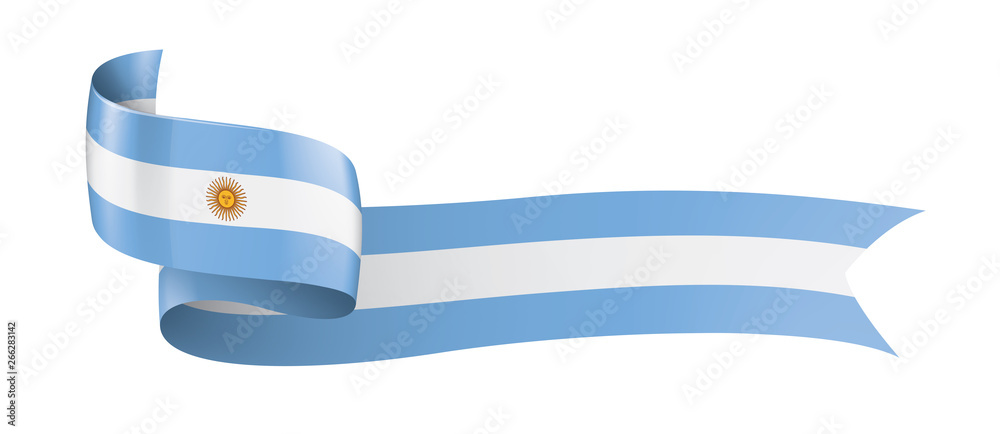 Wall mural Argentina flag, vector illustration on a white background - Wall murals