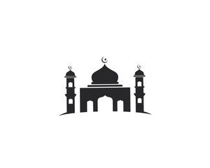 Mosque Moslem icon vector Illustration design template