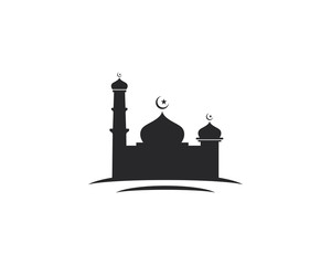 Mosque Moslem icon vector Illustration design template