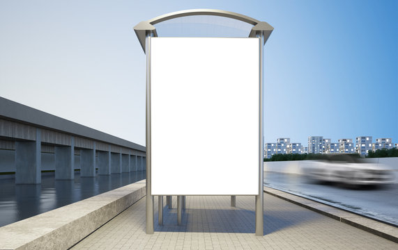 advertising bus stop mockup