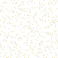 Modern dotted background. Seamless vector pattern in gold color