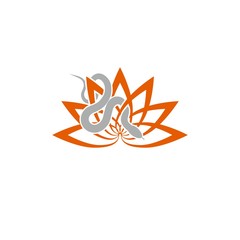 Snake and Lotus logo icon 
