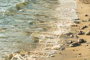 Ocean Waves on Island Coast and Shoreline Landscape Nature.Thailand.
