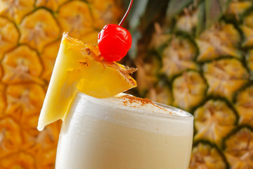 The Pina Colada is a sweet cocktail made with rum, coconut cream or coconut milk, and pineapple...