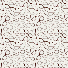 Eye glasses seamless pattern design, vector illustration background