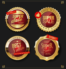 Luxury premium golden badges and labels