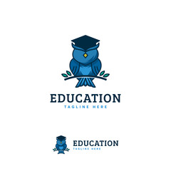 Creative Owl Education logo template, Education University logo template