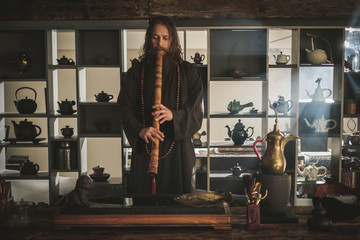 Tea ceremony is perfomed by tea master