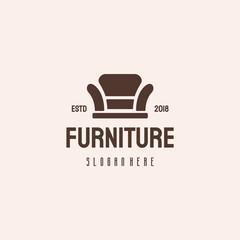 Home Furniture logo hipster retro vintage vector template, home Decor logo 