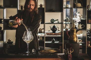 Tea ceremony is perfomed by tea master