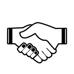 Naklejka premium business handshake symbol, design element for contract agreement