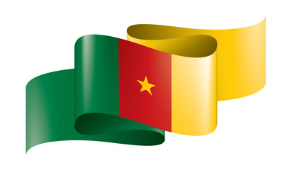 Cameroon flag, vector illustration on a white background