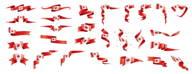 Fotobehang Canada flag, vector illustration on a white background © butenkow