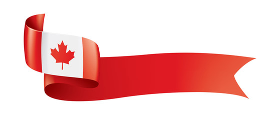 Canada flag, vector illustration on a white background