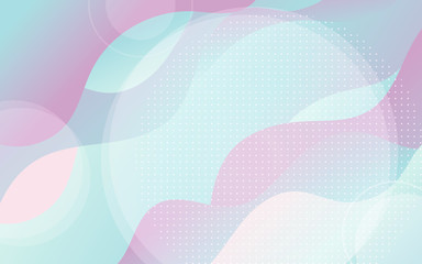Colorful Wave and circle polka dot abstract background vector