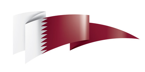 Qatar flag, vector illustration on a white background