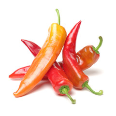 Fresh red pepper on white background