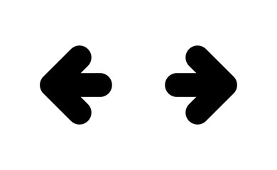 Arrows left and right. Black arrows icon. Arrow sign. Arrows vector icon