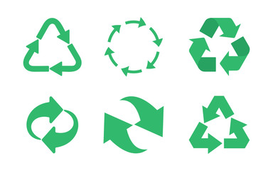 Obraz premium Recycle icon set. Recycled eco icon. Recycled cycle arrows icon set