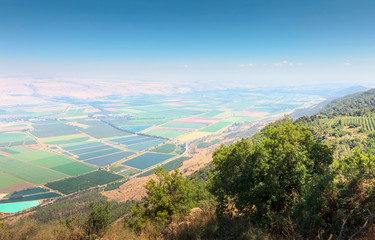 Panoramic view from a mountains in Israel.