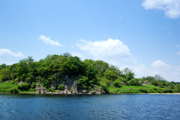 Fototapeta na wymiar Imjingang River landscape in Korea.