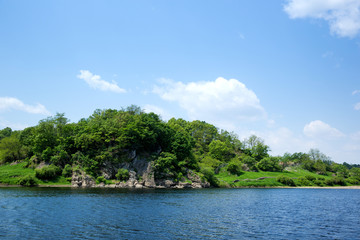 Imjingang River landscape in Korea.