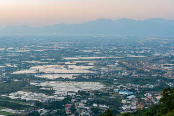 The beautiful sunrise landscape of Lanyang Plain