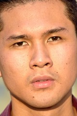 Fototapeta premium An Unemotional Asian Person