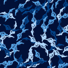 Marine camouflage of various shades of blue colors