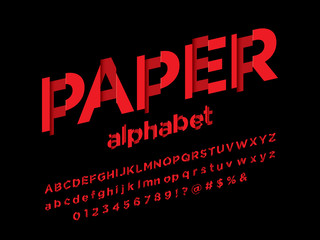 Fototapeta na wymiar Vector of stylized shredded font and alphabet design