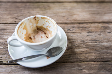 empty coffee cup after drinking