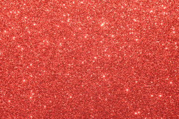 red glitter macro background. Close-up shot of glittery texture.