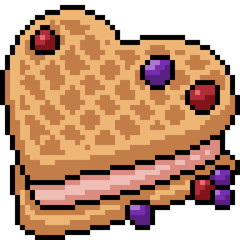 vector pixel art waffle snack