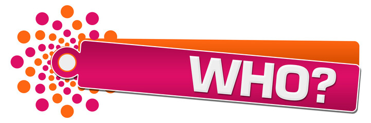 Who Pink Orange Circular Label 