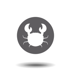 crab icon. Flat design style. Modern vector pictogram for web graphics - stock vector