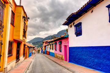Fototapeta na wymiar Bogota, La Candelaria historical district