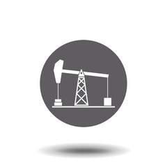 Oil pump Icon Vector. Simple flat symbol. Perfect pictogram illustration on white background.