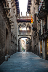 Naklejka na ściany i meble Barri Gotic Quarter Barcelona