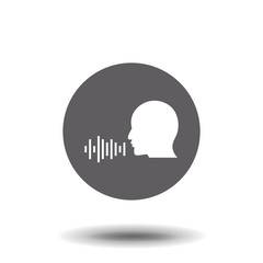 Voice command icon. vector symbol stock illustration web.