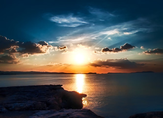 Obraz premium Sonnenuntergang auf Ibiza