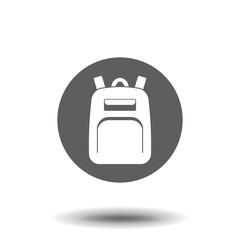 Backpack solid icon. School bag vector illustration isolated on gray. Luggage glyph style design, designed for web and app. Eps 10