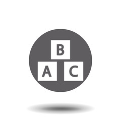 abc cubes icon. Simple flat symbol. Illustration pictogram