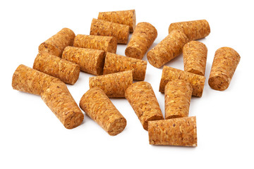 Wine corks isolated on white background