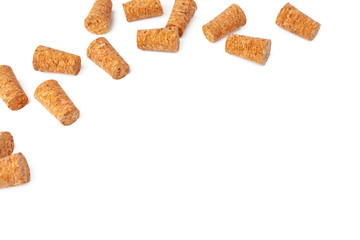 Wine corks isolated on white background